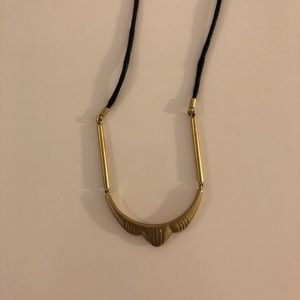 Gold and black necklace
